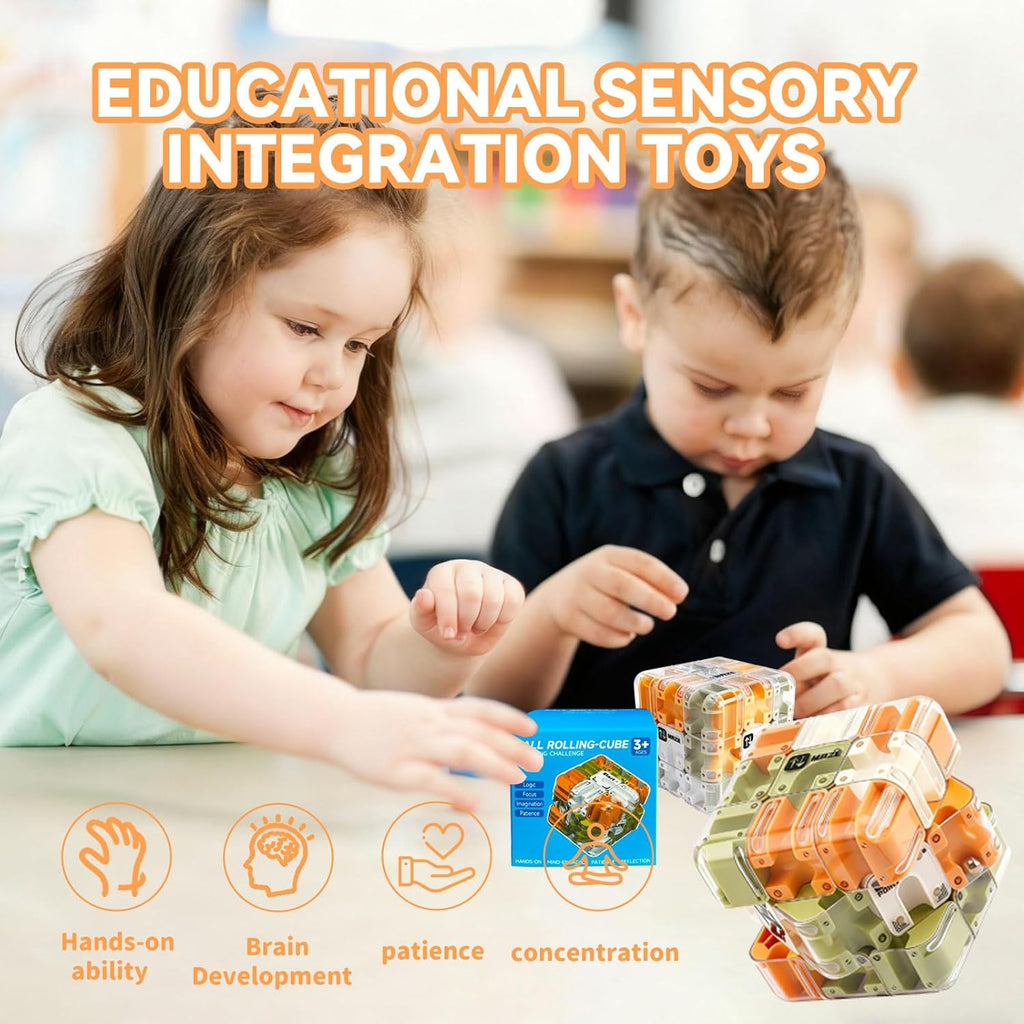 3D Maze Cube - Logic Training Toy for Kids