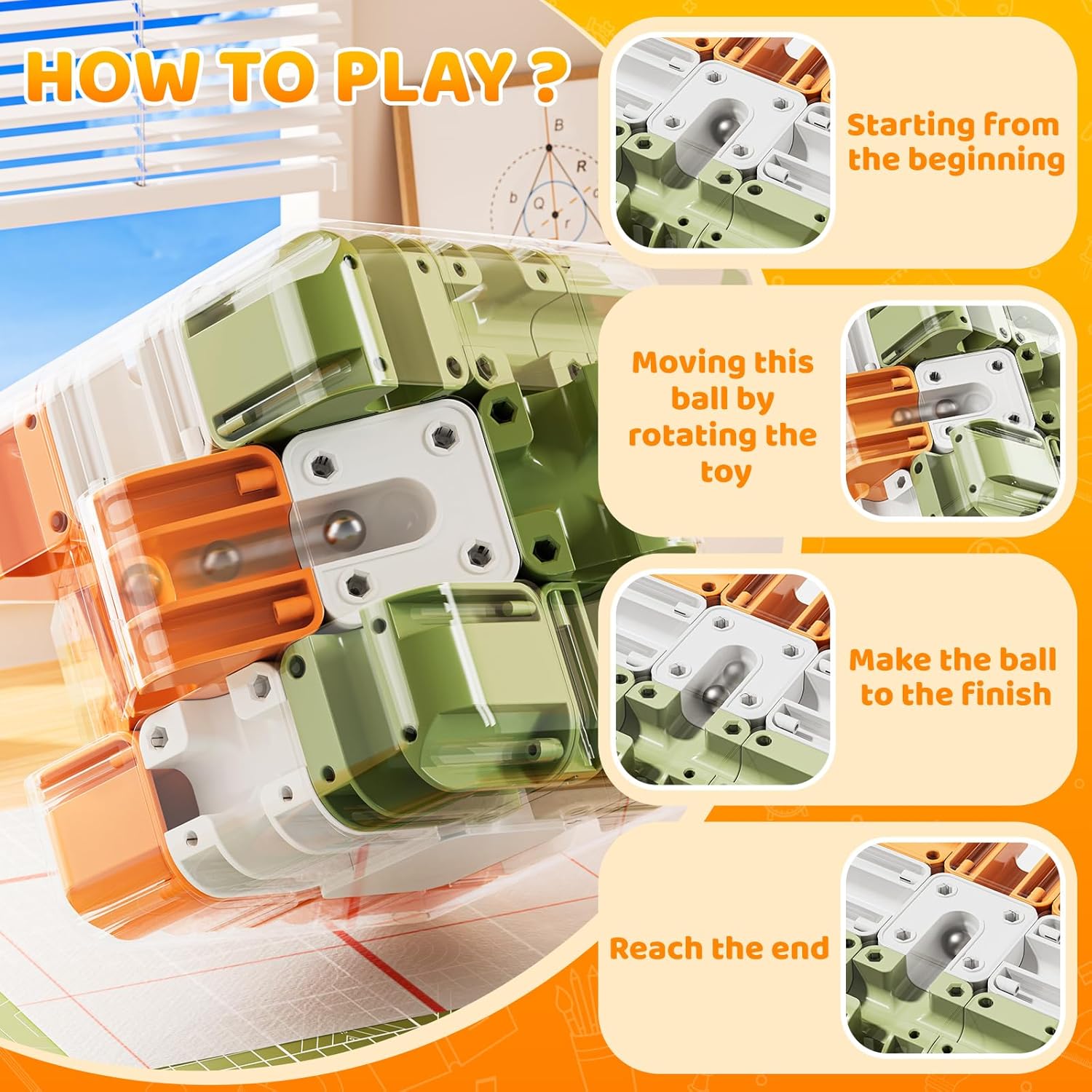 3D Maze Cube - Logic Training Toy for Kids