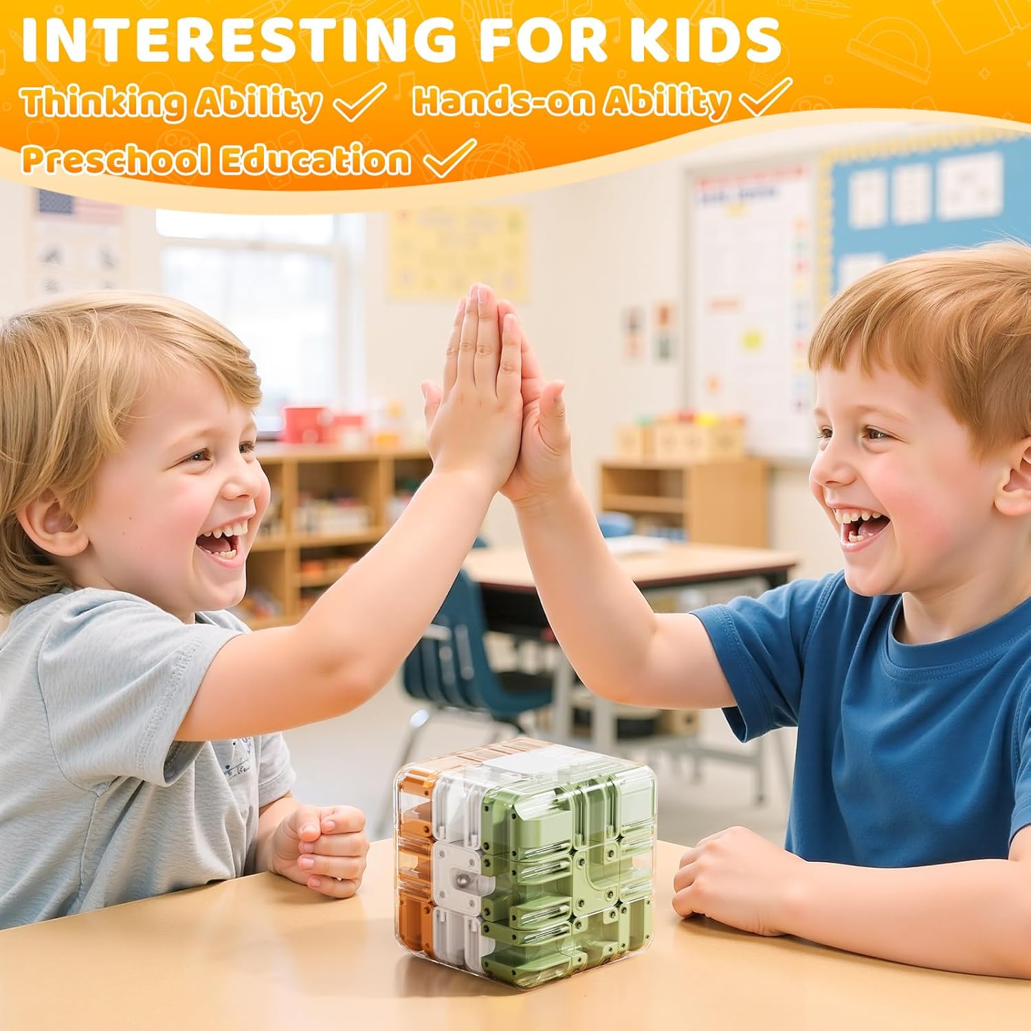 3D Maze Cube - Logic Training Toy for Kids