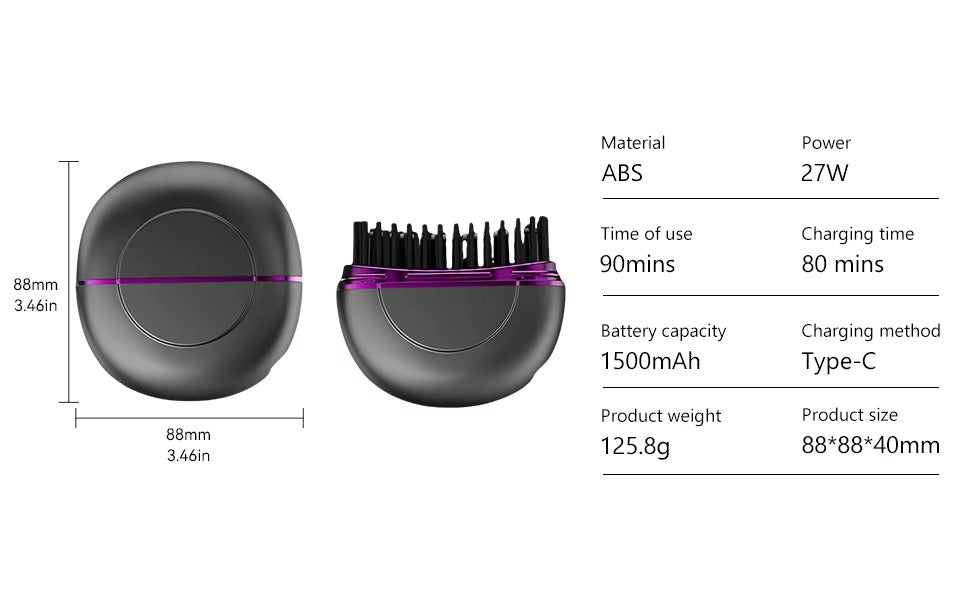 Portable Hair Straightener Brush