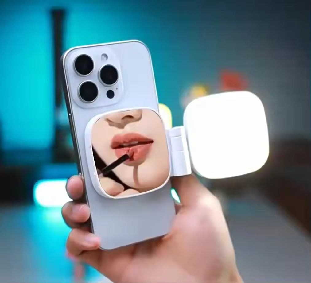 LED Magnetic Mirror Phone Holder