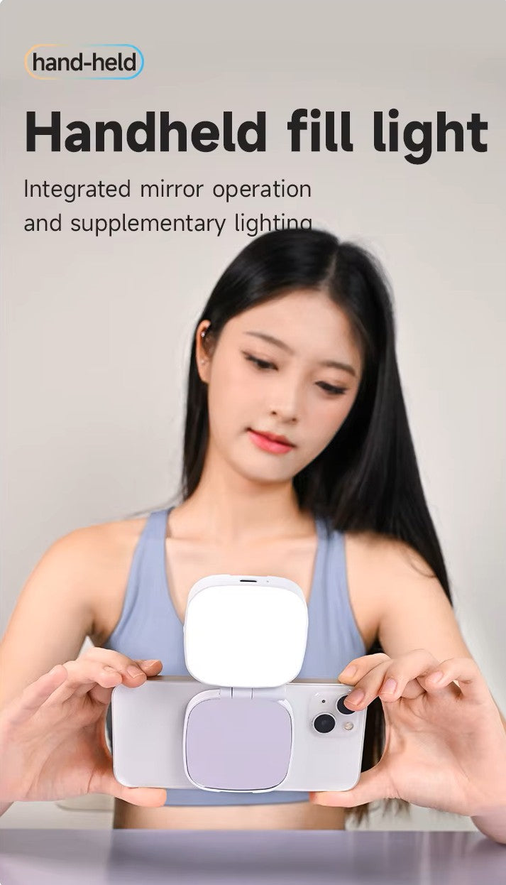 LED Magnetic Mirror Phone Holder