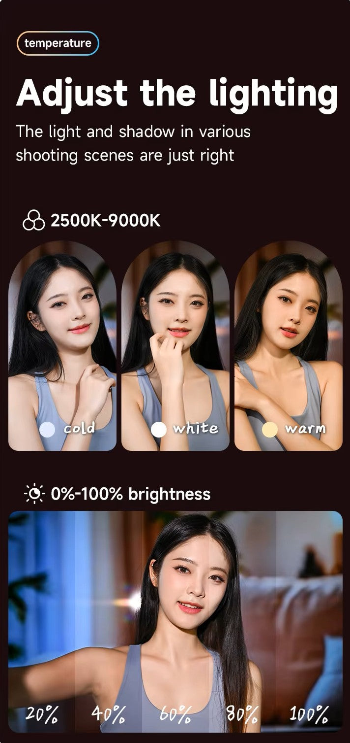 LED Magnetic Mirror Phone Holder