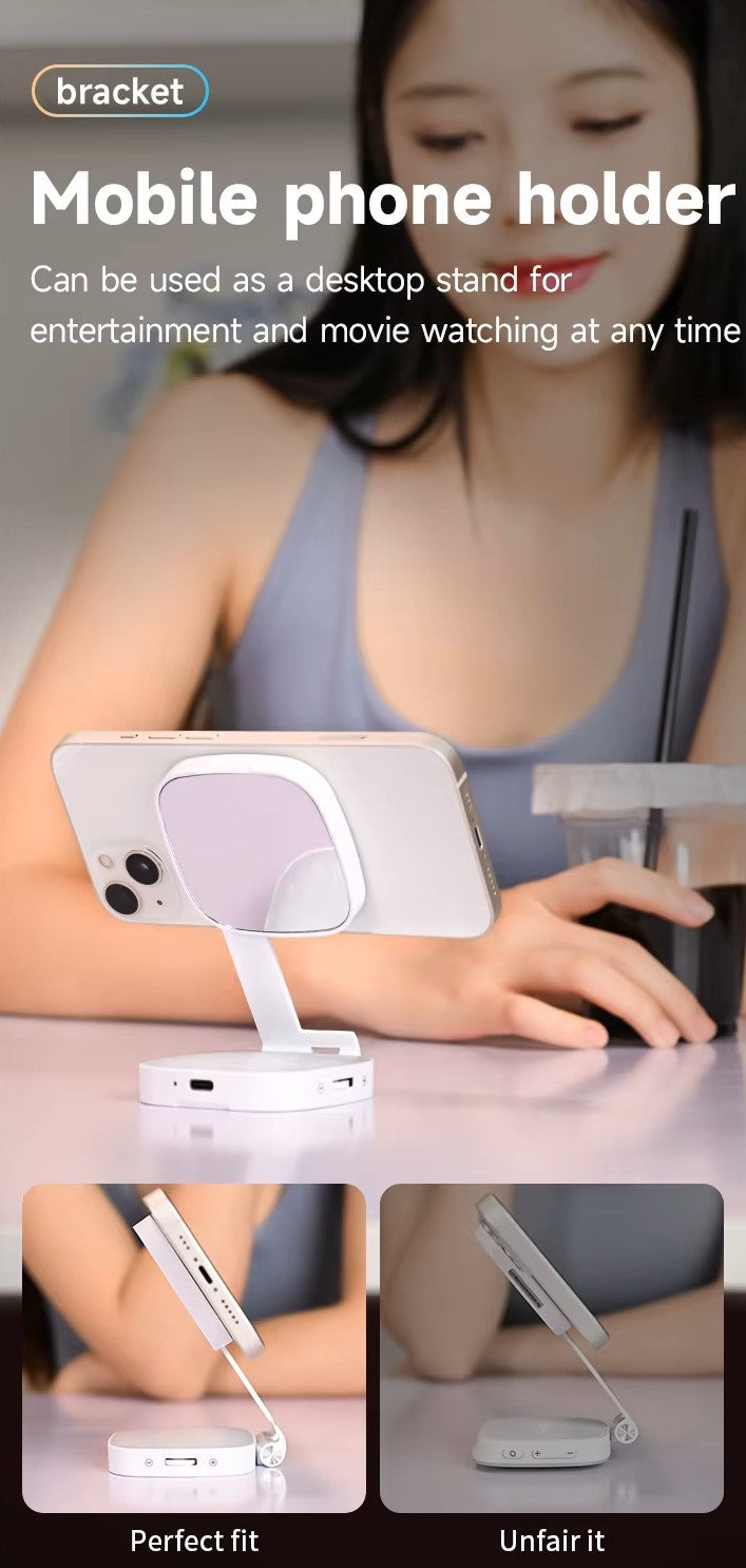 LED Magnetic Mirror Phone Holder